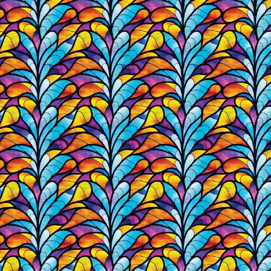 Stained Glass 3 Pattern Acrylic Sheet - CMB Pattern Acrylic